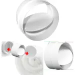 Universal 4 Way Dryer Vent Backflow Flap 100mm Duct Connector