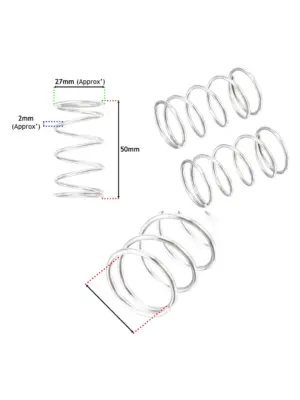 Universal 50mm Brushcutter Spool Head with Bump Feed & Springs 2 Pack