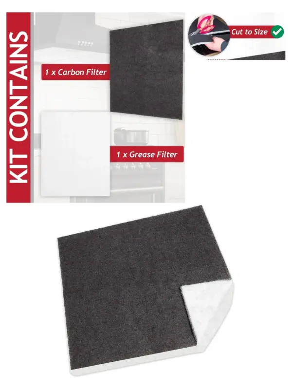 Universal 57×47 cm Carbon Foam Grease Filter Kit for Cooker Hoods