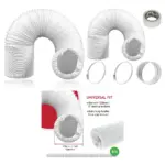 Universal 6m PVC Air Conditioner Vent Hose Extension Kit - 125mm