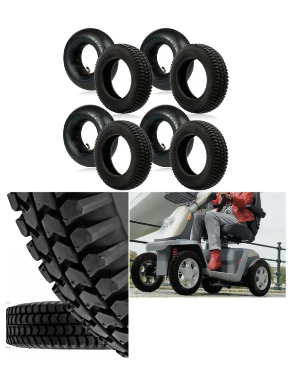 Universal 8" Mobility Scooter Tires & Tubes – 300x8 Wheels