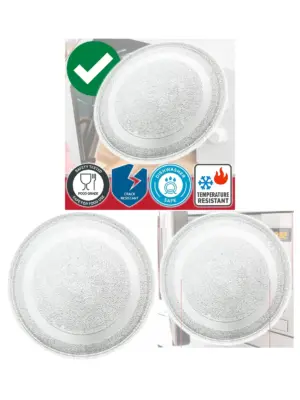 Universal 9.65" Glass Microwave Turntable Plate – 24.5cm Flat Dish Tray