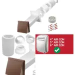 Universal AC External Vent Kit – 100‑150mm Wall Duct Set in Brown