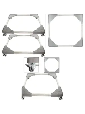 Universal Adjustable Appliance Wheels – 100kg Dishwasher Trolley, 2 Pack