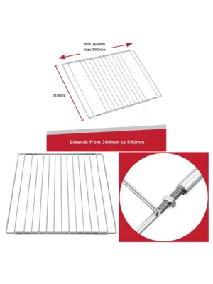 Universal Adjustable Oven Shelf – Extendable 310‑590mm