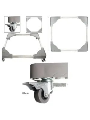 Universal Adjustable Trolley Stand with Braked Wheels – 100kg