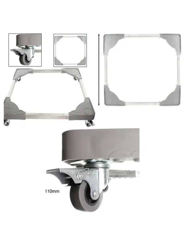 Universal Adjustable Trolley Stand with Braked Wheels – 100kg