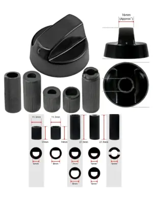 Universal Black Air Fryer & Multi‑Cooker Control Knob Replacement