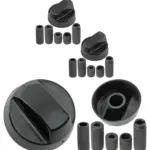 Universal Black Control Knob & Adapter for Sterling Cookers – 2 Pack