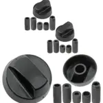 Universal Black Control Knob & Adapters for Cannon Cooker Hob