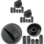 Universal Black Control Knob & Adapters for Hotpoint Oven/Hob