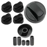 Universal Black Control Knob & Adaptors for Sterling Oven
