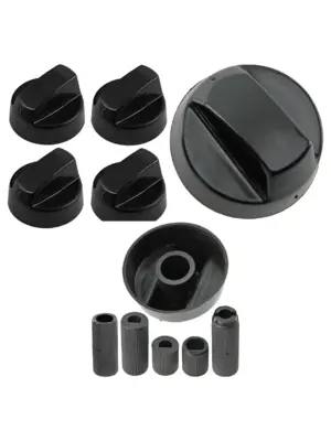 Universal Black Control Knob & Adaptors for Sterling Oven