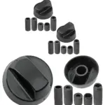 Universal Black Control Knob Set – 2 pcs for Cooker, Oven & Hob