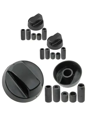 Universal Black Control Knob Set – 2 pcs for Cooker, Oven & Hob