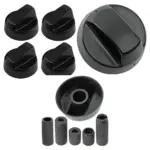 Universal Black Control Knob Set – 4 pcs for Rangemaster Cooktop Oven