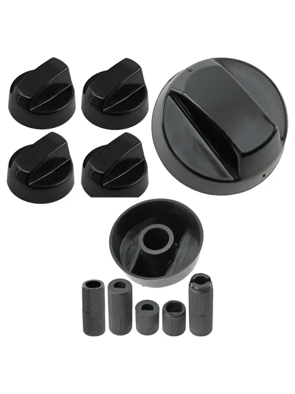 Universal Black Control Knob Set – 4 pcs for Rangemaster Cooktop Oven