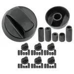 Universal Black Knob and Adapter Set for Tricity Bendix Cookers