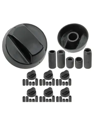 Universal Black Knob and Adapter Set for Tricity Bendix Cookers