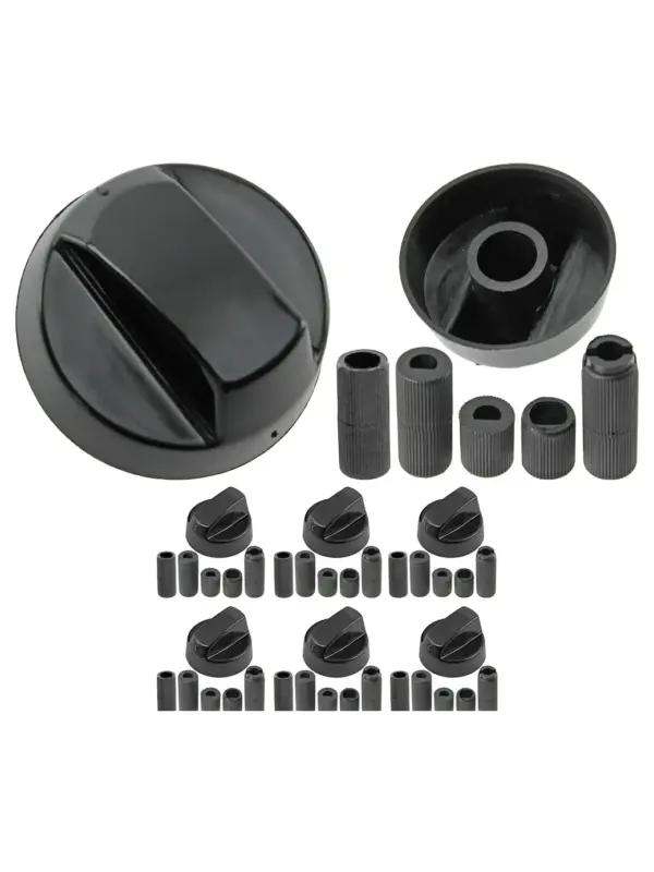 Universal Black Knob and Adapter Set for Tricity Bendix Cookers