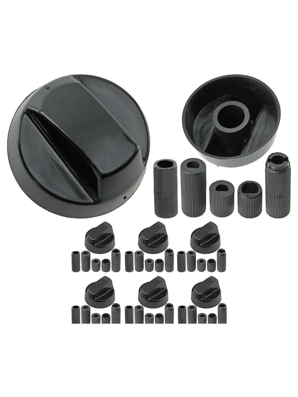 Universal Black Knob and Adapter Set for Tricity Bendix Cookers