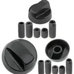 Universal Black Replacement Control Knob & Adapter for AEG Oven Hob