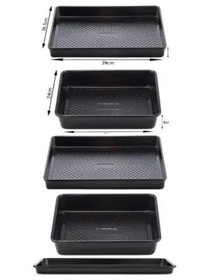 Universal Carbon Steel Oven Tray - Deep Non-Stick Baking & Roasting Pan