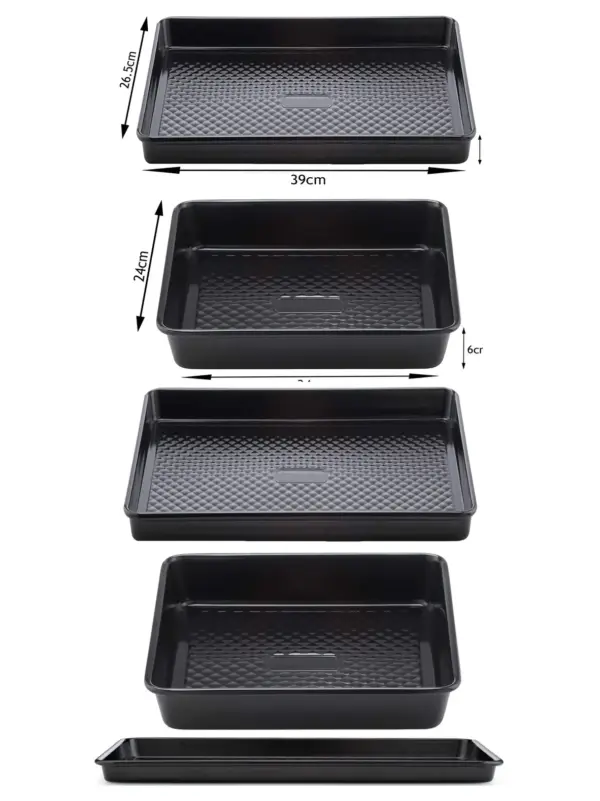 Universal Carbon Steel Oven Tray - Deep Non-Stick Baking & Roasting Pan