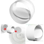 Universal Cooker Hood Duct Valve & Non‑Return Flap Connector 5‑125 mm