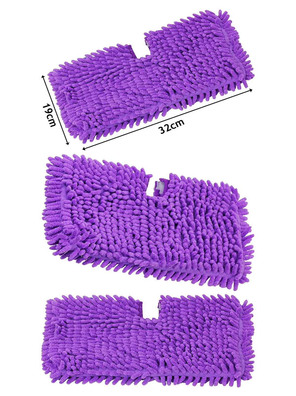 Universal Coral Purple Steam Mop Cleaning Pad 32x19 cm Pocket Cover
