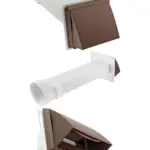 Universal Dryer Wall Vent Kit Brown Pipe Cover for External Hose 4 pcs