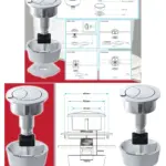 Universal Dual-Flush Toilet Button Kit - Chrome Silver, fits 20-60mm