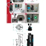 Universal Dual-Flush Toilet Valve Kit 1.5/2L Push Button, 300mm Cable