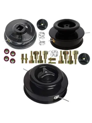 Universal Dual-Line Manual Feed Trimmer Head with Bolts + 4×15 m Line