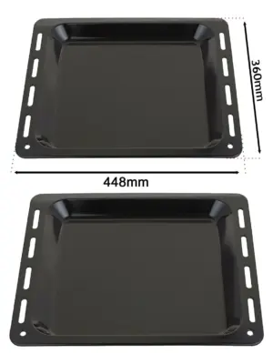 Universal Enamel Baking Tray – 44 × 36 cm Oven Pan, 2.5 cm Deep
