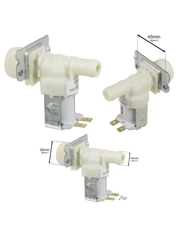 Universal Fit 3/4" Electric Dishwasher Solenoid Valve – 14mm Inlet