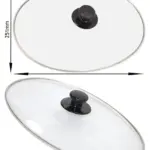 Universal Glass Slow Cooker Lid 331x251x45mm Replacement