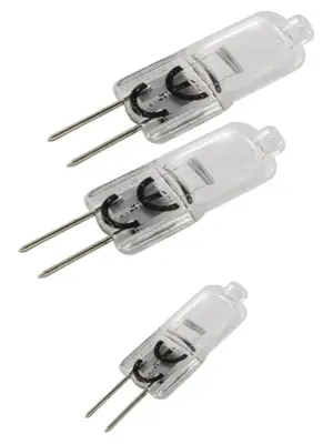 Universal Halogen 20W G4 2‑Pin Cooker Hood Light Bulbs – Pack of 2