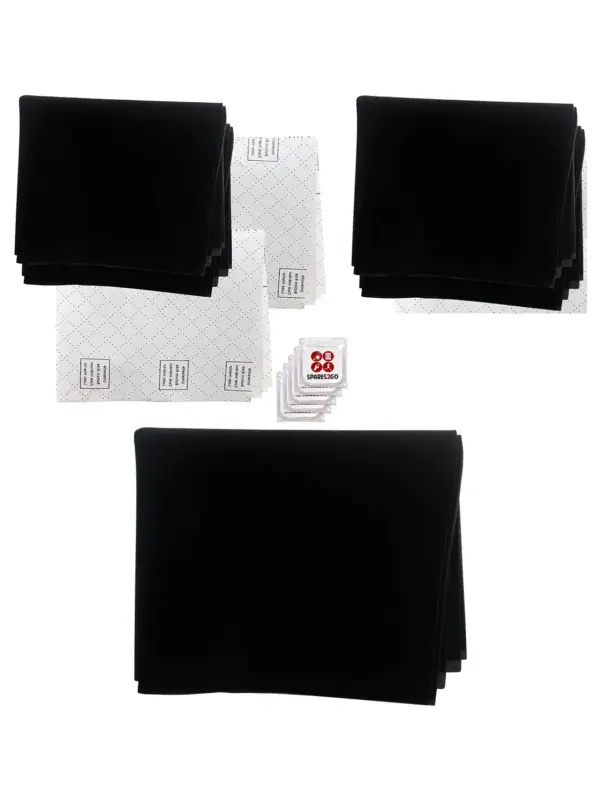 Universal Hood Filter Kit 2 Grease, 1 Carbon & 5 Fresheners for Kitchen