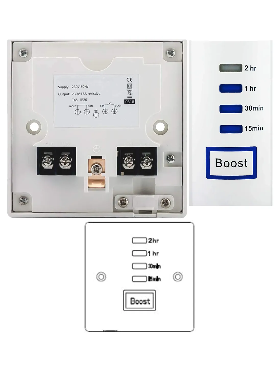 Universal Immersion Heater Timer – 15 Min Boost & 2 Hr Energy Saver
