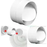 Universal Kitchen Hood Backdraft Damper 150mm Non-Return Vent Connector