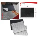 Universal Kitchen Hood Filter Kit – 2 Grease & 1 Odour Filter
