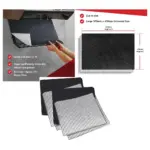 Universal Kitchen Hood Filter Kit – 4 Grease & 2 Odour Filters for Fans