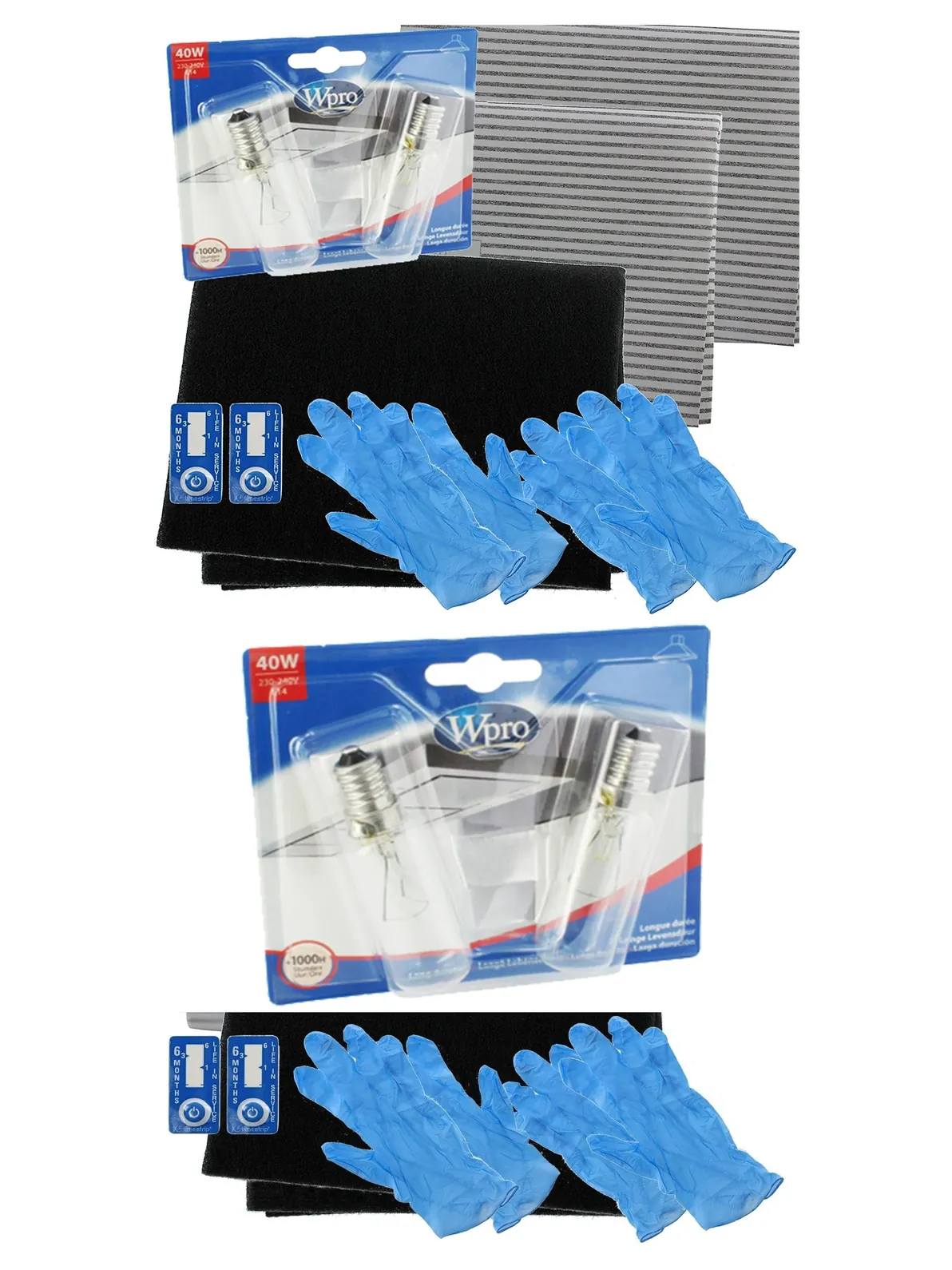 Universal Kitchen Hood Kit – Carbon Grease Filter + E14 40W Light Bulb