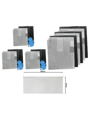 Universal Large Kitchen Hood Grease Filter – 2 Pack, Custom Fit