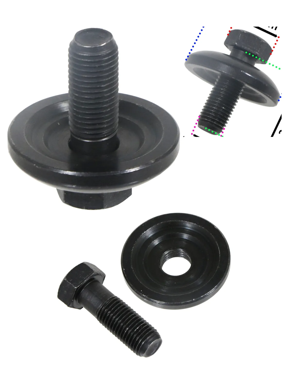 Universal M10 Lawn Mower Blade Bolt with Washer 10mm Replacement Part