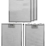 Universal Metal Mesh Cooker Hood Filter – 305×267 mm, 3‑Pack