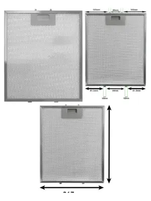 Universal Metal Mesh Range Hood Grease Filter – 305×267 mm