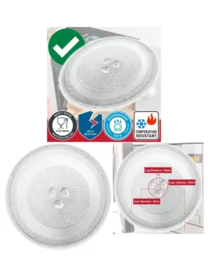 Universal Microwave Glass Turntable Plate – Y‑Shape 13.5 inch 34.5 cm