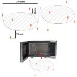 Universal Microwave Grill Rack 270mm Turntable & Oven Wire Shelf